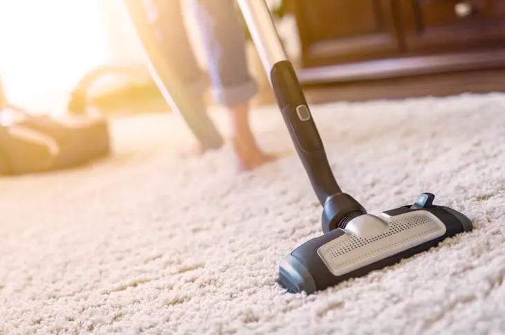 A close-up photo of a steam cleaner sanitizing indoor surfaces, emphasizing its chemical-free cleaning method.